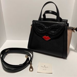 kate spade dress the part mask lip masquerade handbag